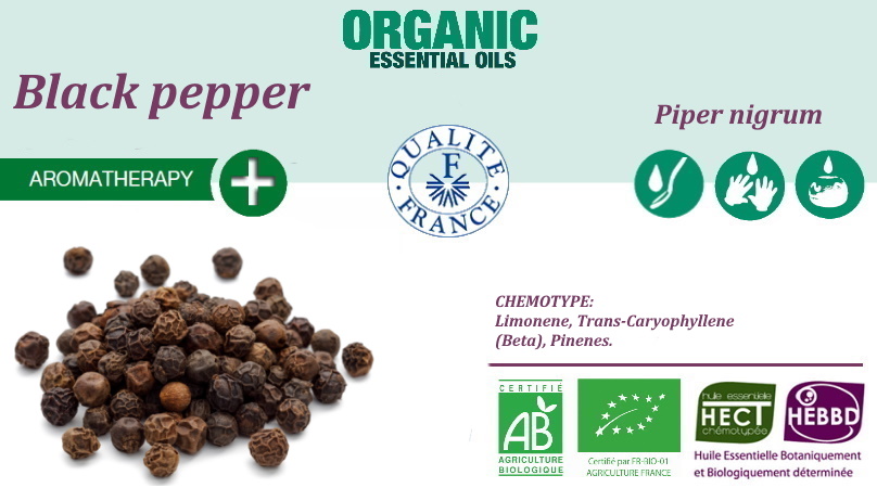 Эфирное масло Черного перца Piper nigrum BIO 100% органическое ...